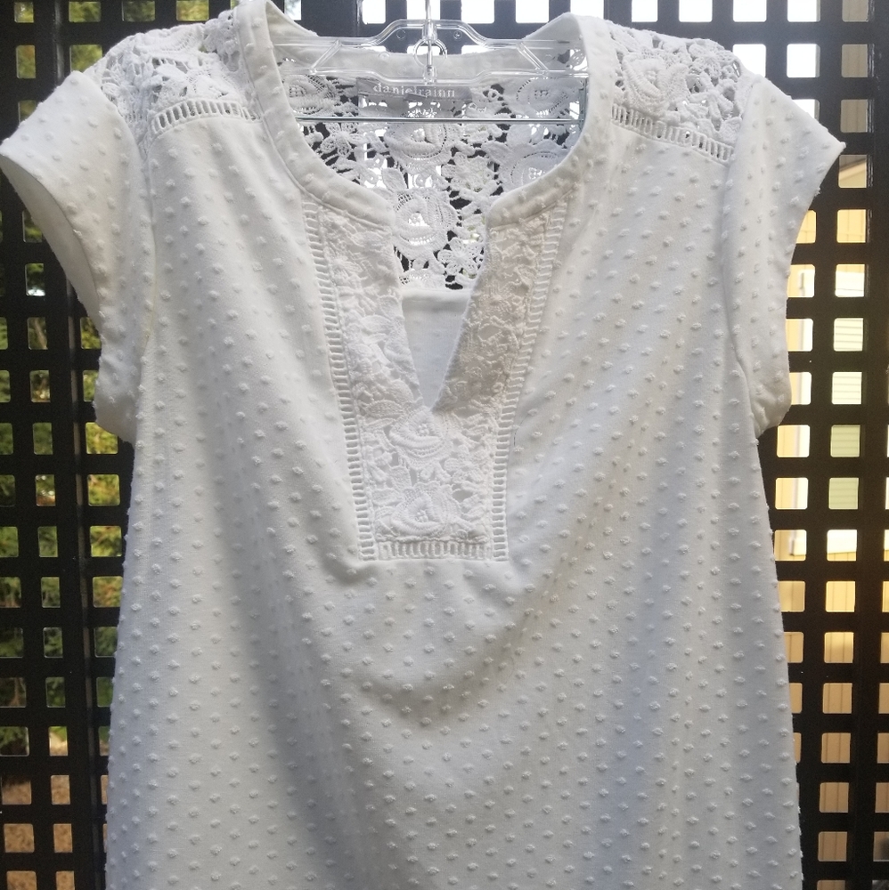 White floral blouse